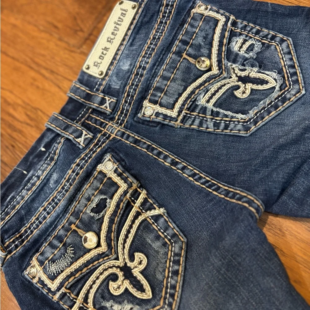 Rock Revival “Sukara” Crop Skinny Jeans – Size 25 - Picture 3 of 12